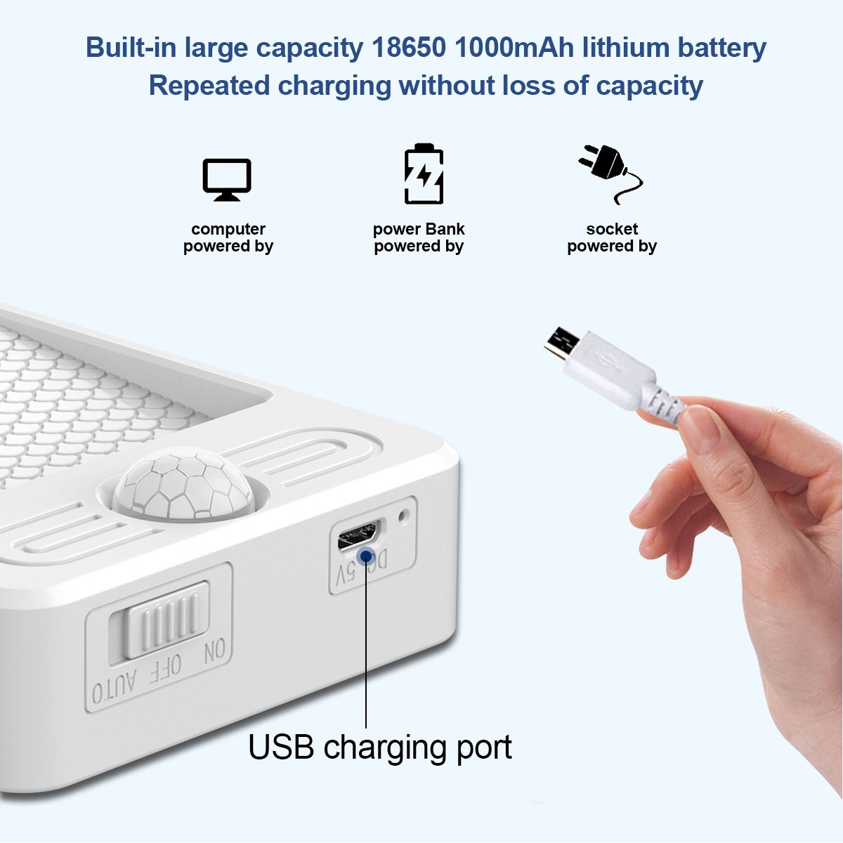 USB human body sensor cabinet light, LED night light, wardrobe light, infrared human body sensor light, staircase light, human body sensor 3 color temperature 3000/4000/6000K  XY08-11