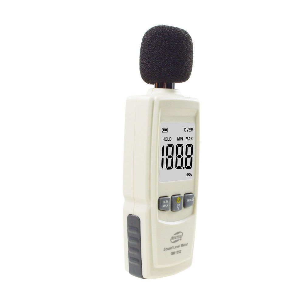 The GM1352 noise meter is a mini environmental detection instrument, a sound level meter and decibel meter. It is applied in noise measurement, health prevention and various sound measurements, such as in bars, squares, homes, construction sites, roads, cars and other places  GM1352