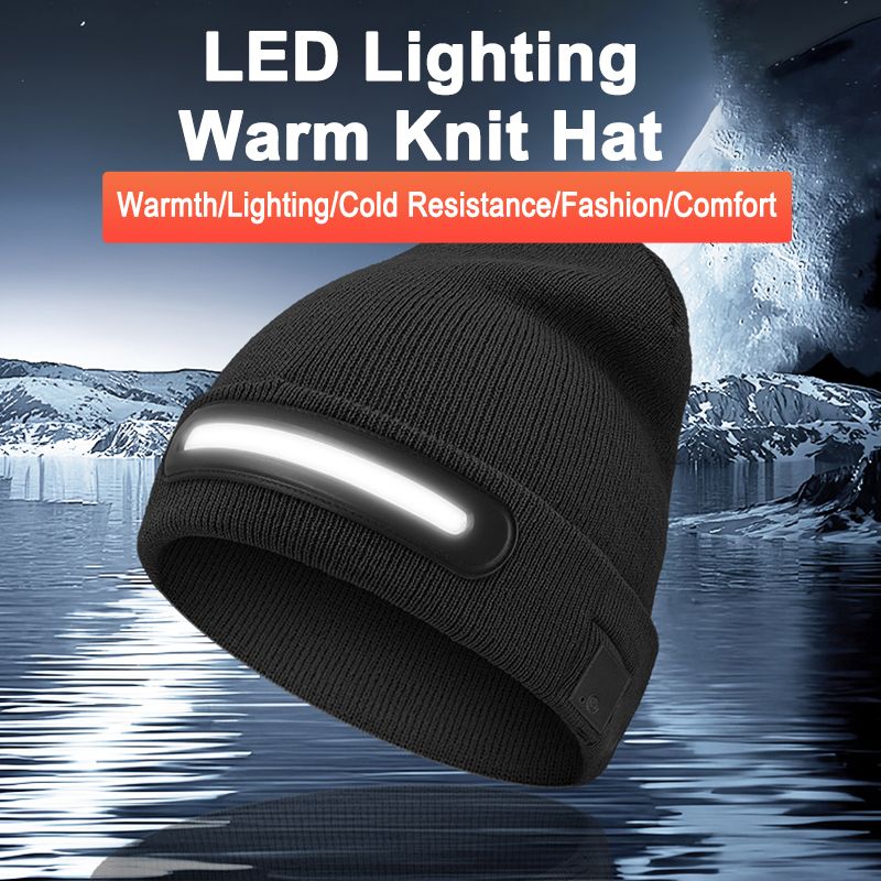 Strong lighting thermal cap Outdoor sports cold light cap LED lighting charging luminescent cap  M1-TD3