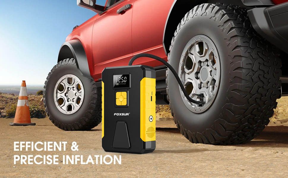 Multi-function Car Jump Starter Air Pump Portable Air Compressor Auto Tire Inflator Emergency Power Supply  FJS-950