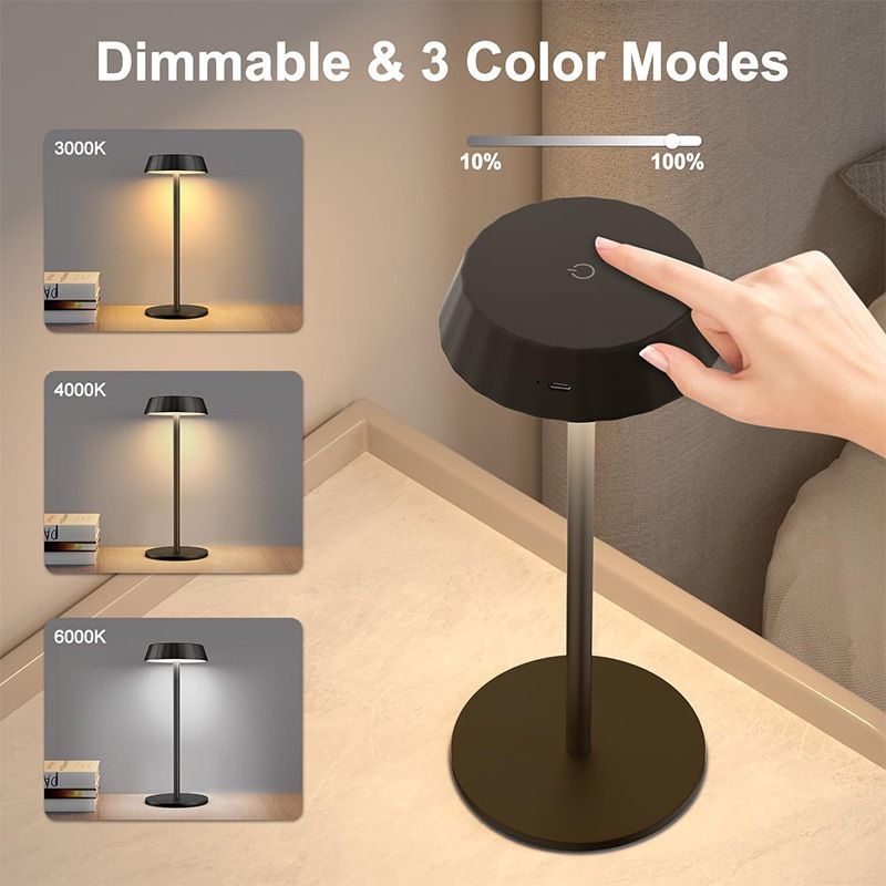 Desktop lamp, night light, study light, bedroom bar counter, dining table, etc. Touch switch, three-color temperature adjustment, 2000mah charging  TD03