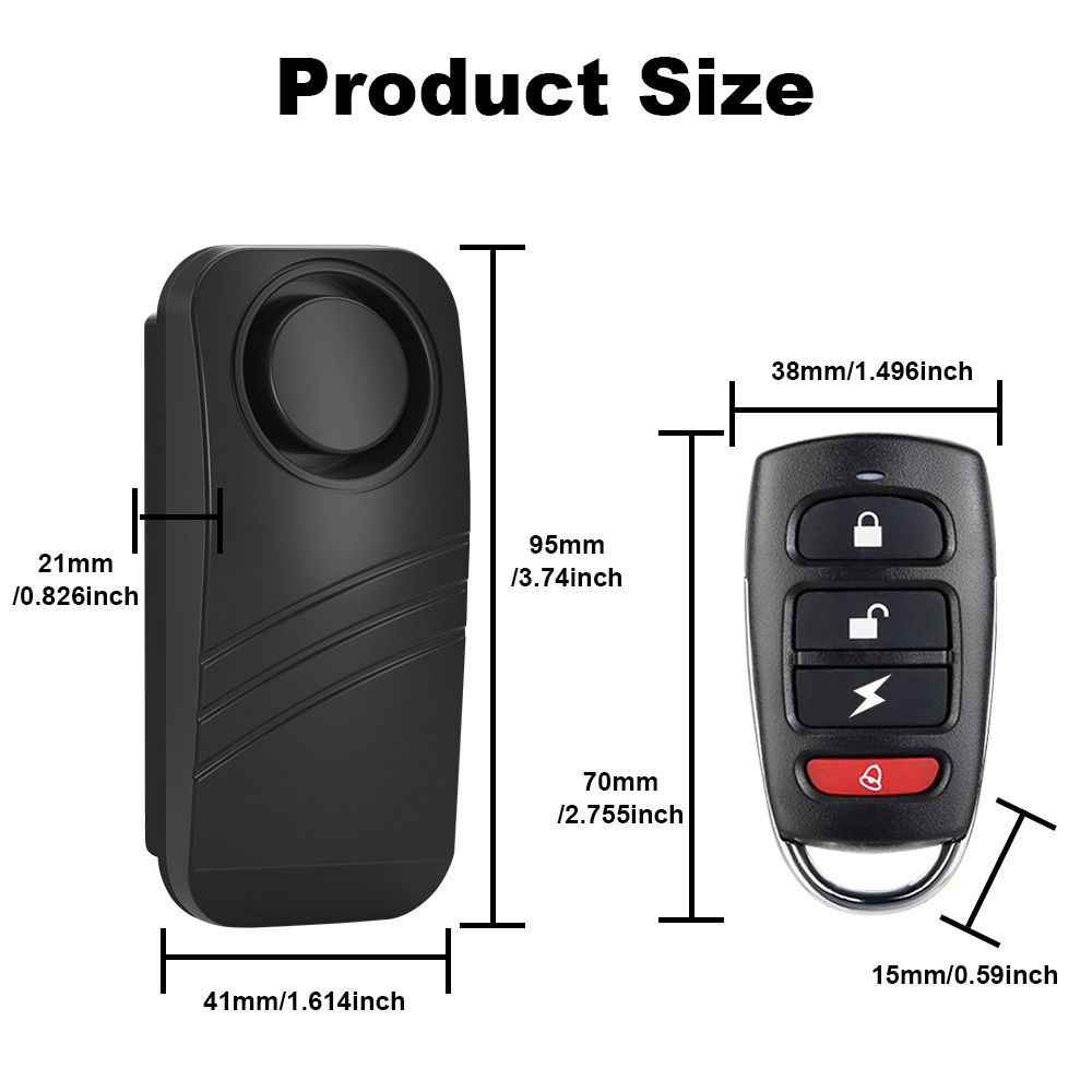 Electric vehicle anti-theft alarm Displacement alarm vibration anti-theft anti-theft waterproof dustproof search IP55 100 dB alarm sound 5 gear adjustment  ZXCBJ01