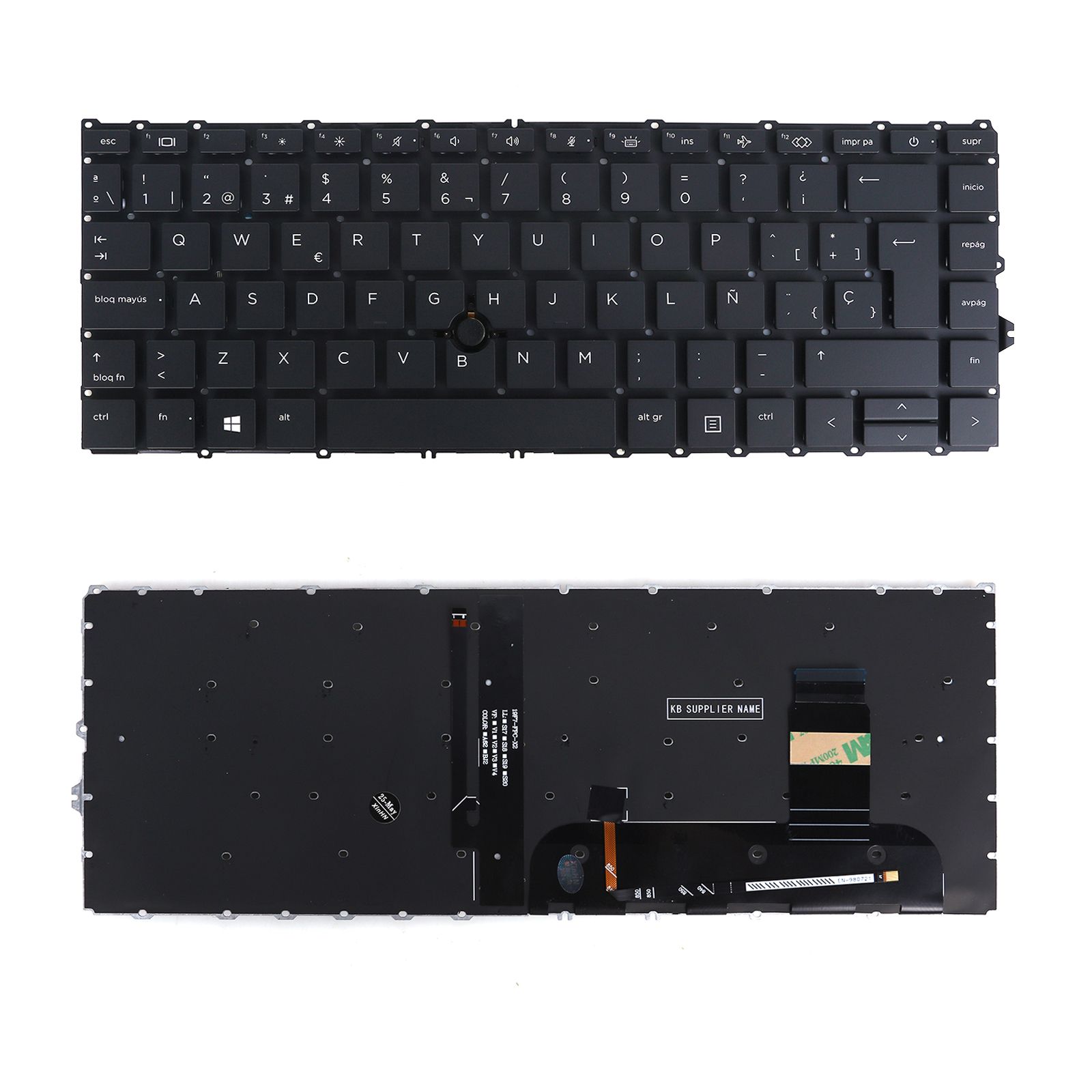 HP  840G7 745G7  840G8 745G8 zbook firef  pointing, backlit, black  12-0349C-WZ01-001SP