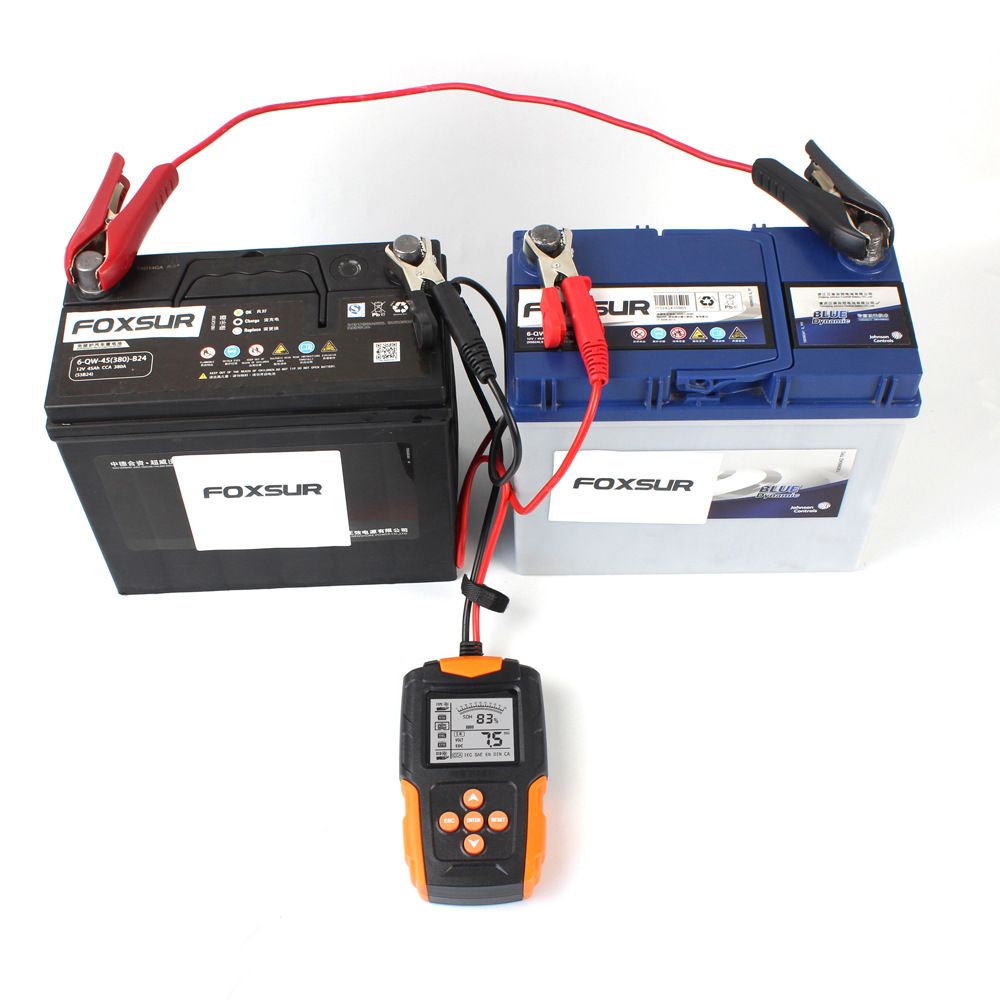 12V 24V Car battery tester  LCD Battery Analyzer Test Tool Digital Analyzer Tester for Car Truck Motorcycle SUV Boat and More  FBT200