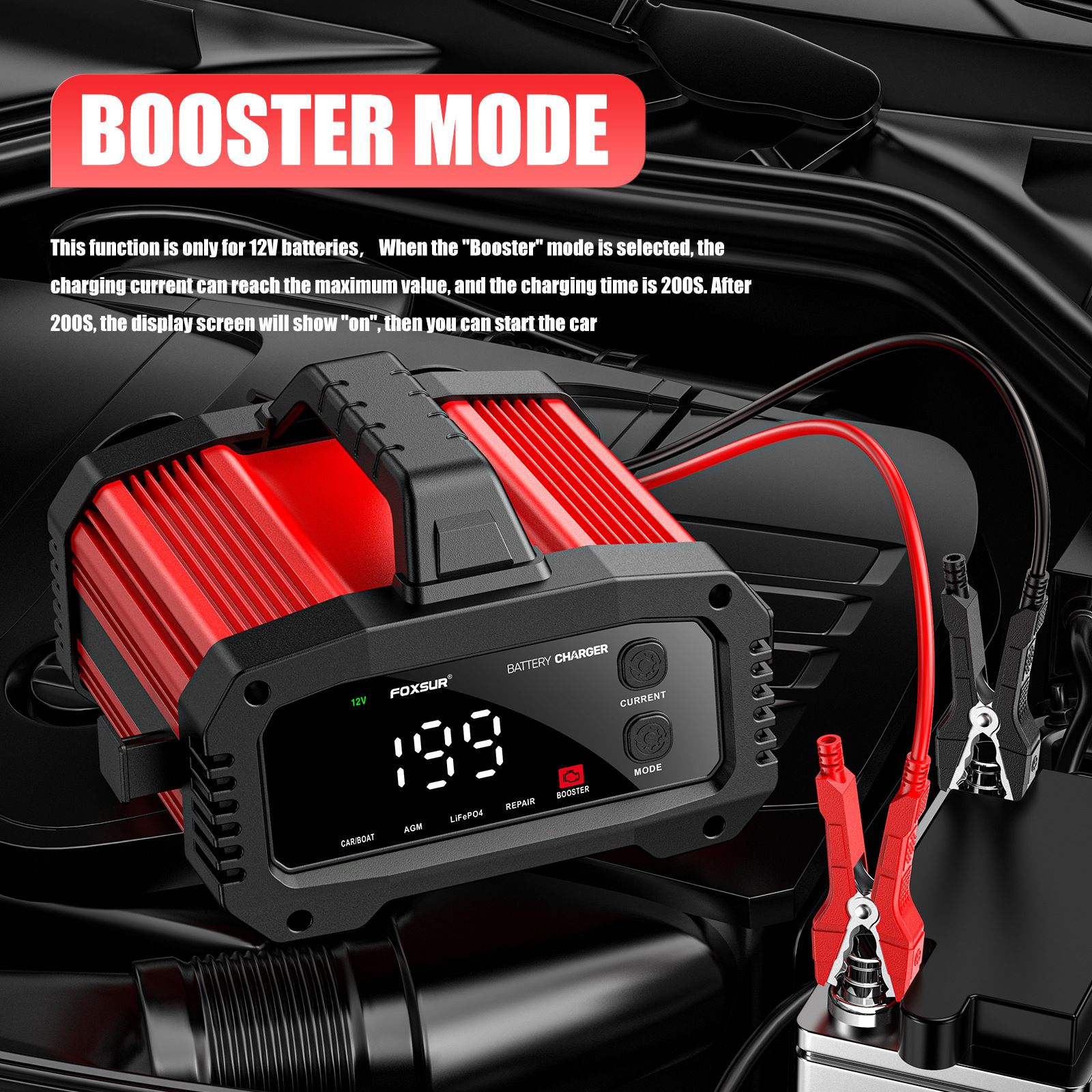 25A high-power portable 12V and 24V lithium iron lead-acid chargers for cars, ships and motorcycles  FPT-250