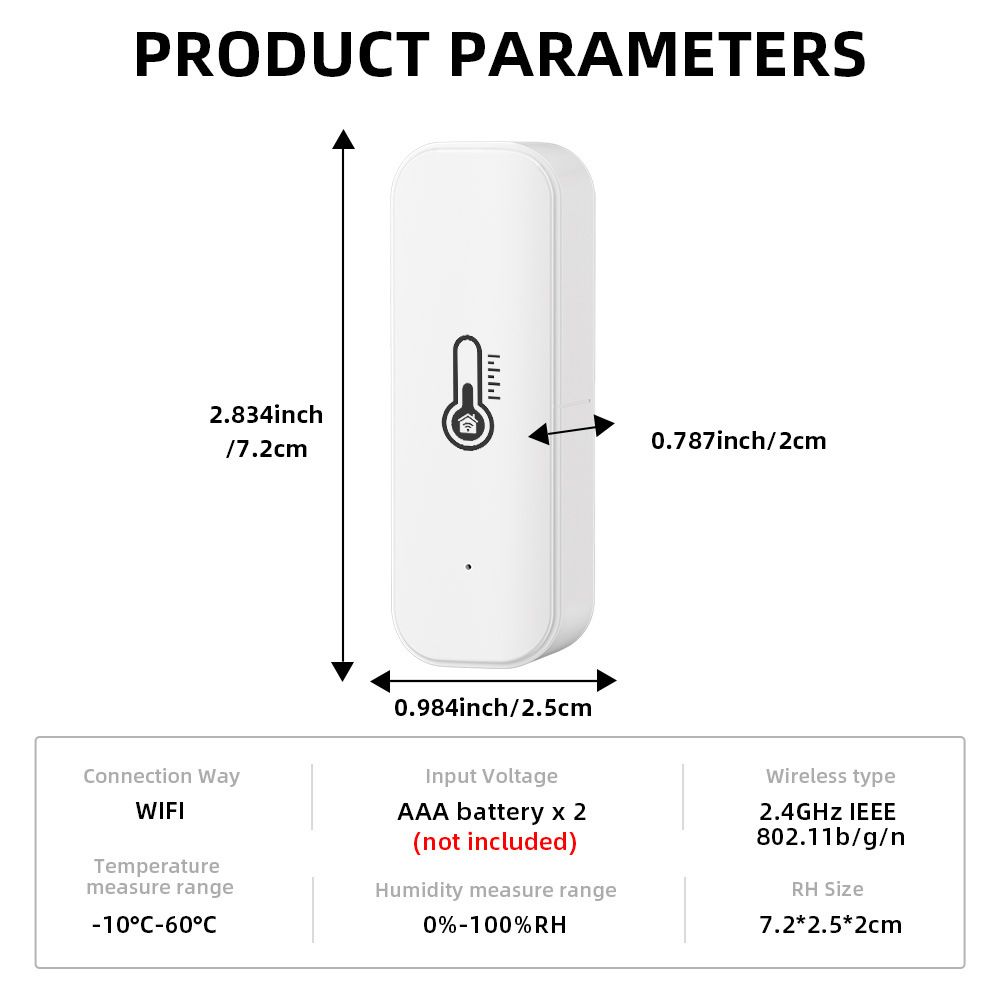 tuya APP Smart wifi Temperature and Humidity detector Indoor temperature and humidity sensor Greenhouse sensor  TH08