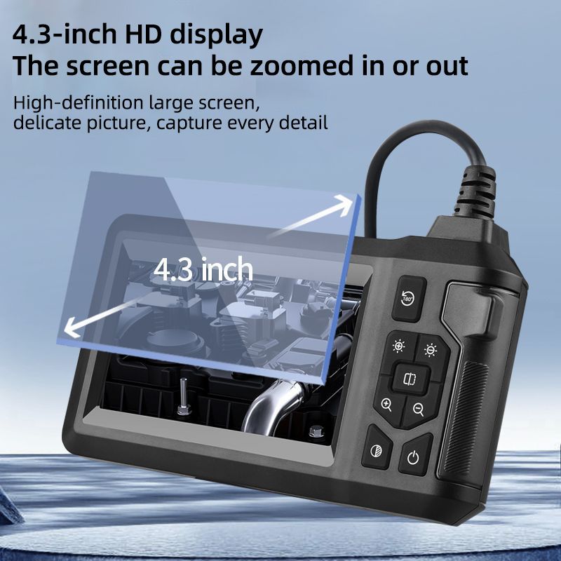 8mm single lens 4.3 "screen LED light 2 meters line Industrial pipe endoscope HD visual detector camera Industrial electronic endoscope for home appliance repair pipe maintenance Automotive repair  HD810