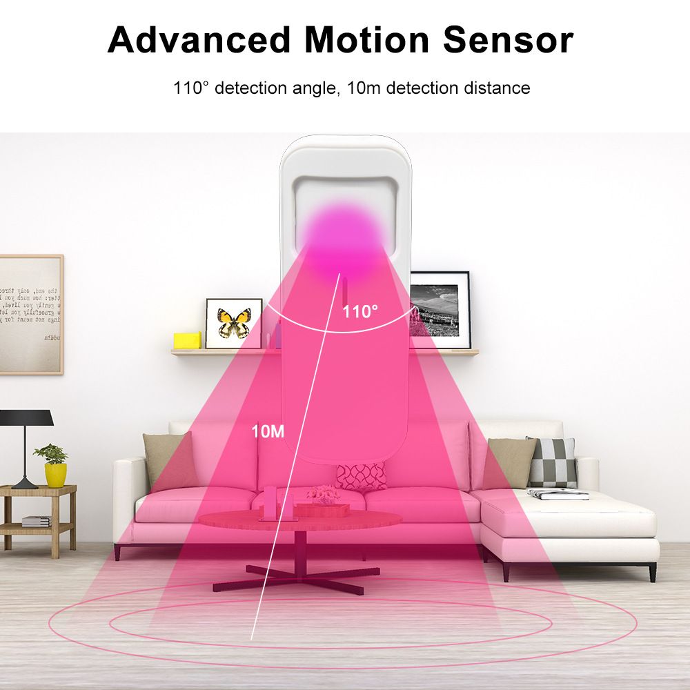 Tuya APP Human infrared Sensor Tuya PIR Infrared detector wifi indoor infrared intrusion alarm 110° wide Angle offline alert APP notification  WL-808WT