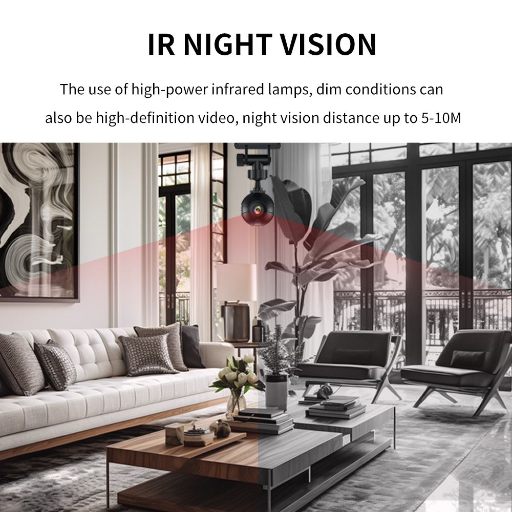 X3 high-definition camera, indoor home monitor, outdoor sports, multi-scenario wireless WIFI, high-definition monitoring, object movement monitoring, high-definition infrared night vision, remote viewing on mobile phone, TF storage, multiple installation methods  X3