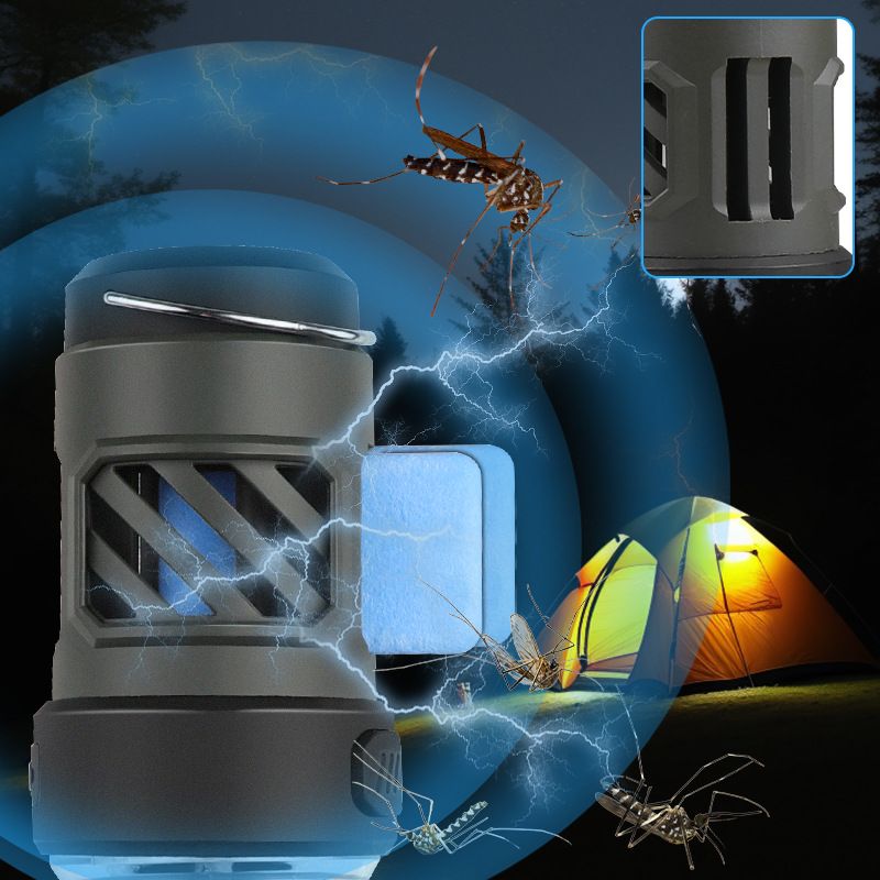 LED mosquito repellent camping light Outdoor lighting flashlight Multi-functional camping light tripod camp light  Ah06