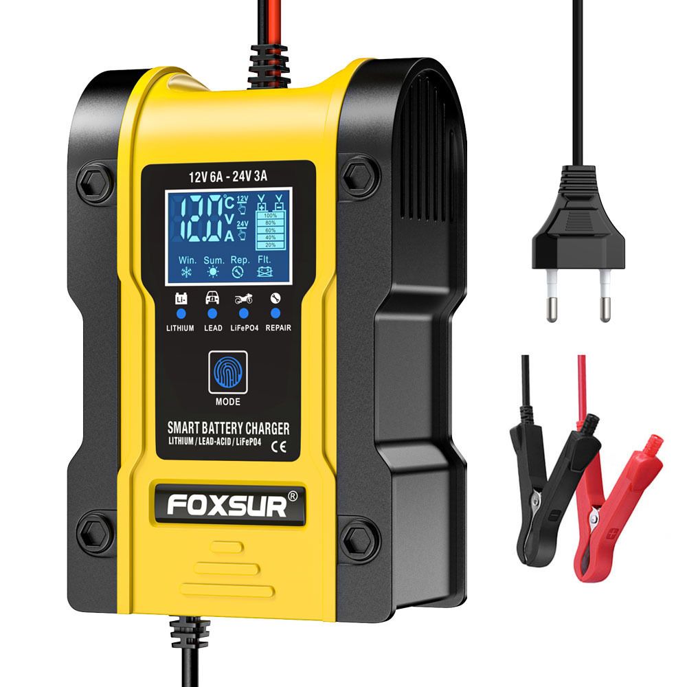 12.6V lithium battery, 12V 24V lead-acid battery, lithium iron phosphate charger, car and motorcycle battery charger  FBC122406D