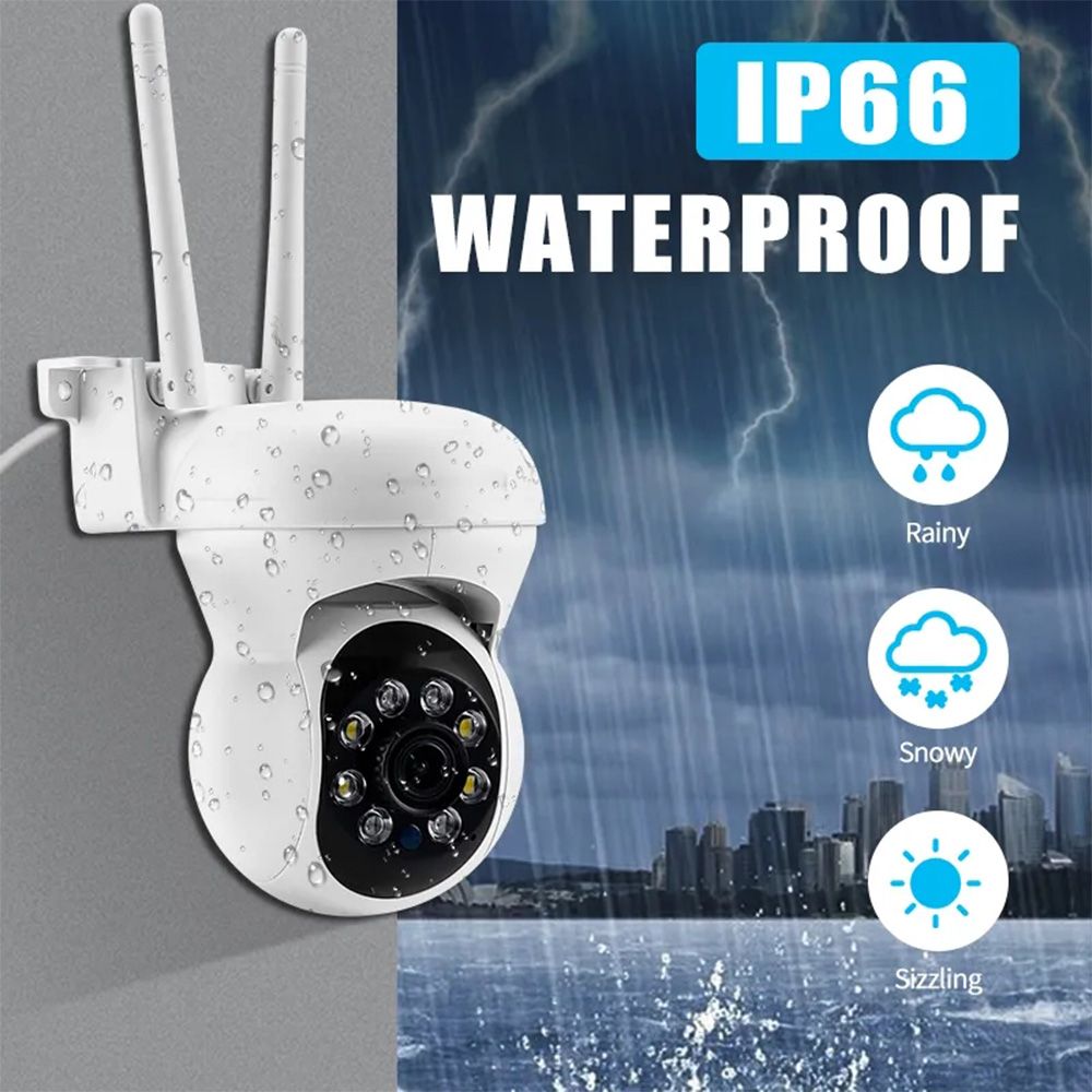 The K21 outdoor security camera is suitable for remote monitoring, high-definition 1080p, 92° viewing Angle, direct connection to WiFi, dual-light night vision, DC 5V power supply, and is applicable to homes, stores, supermarkets, factories and other places  K21