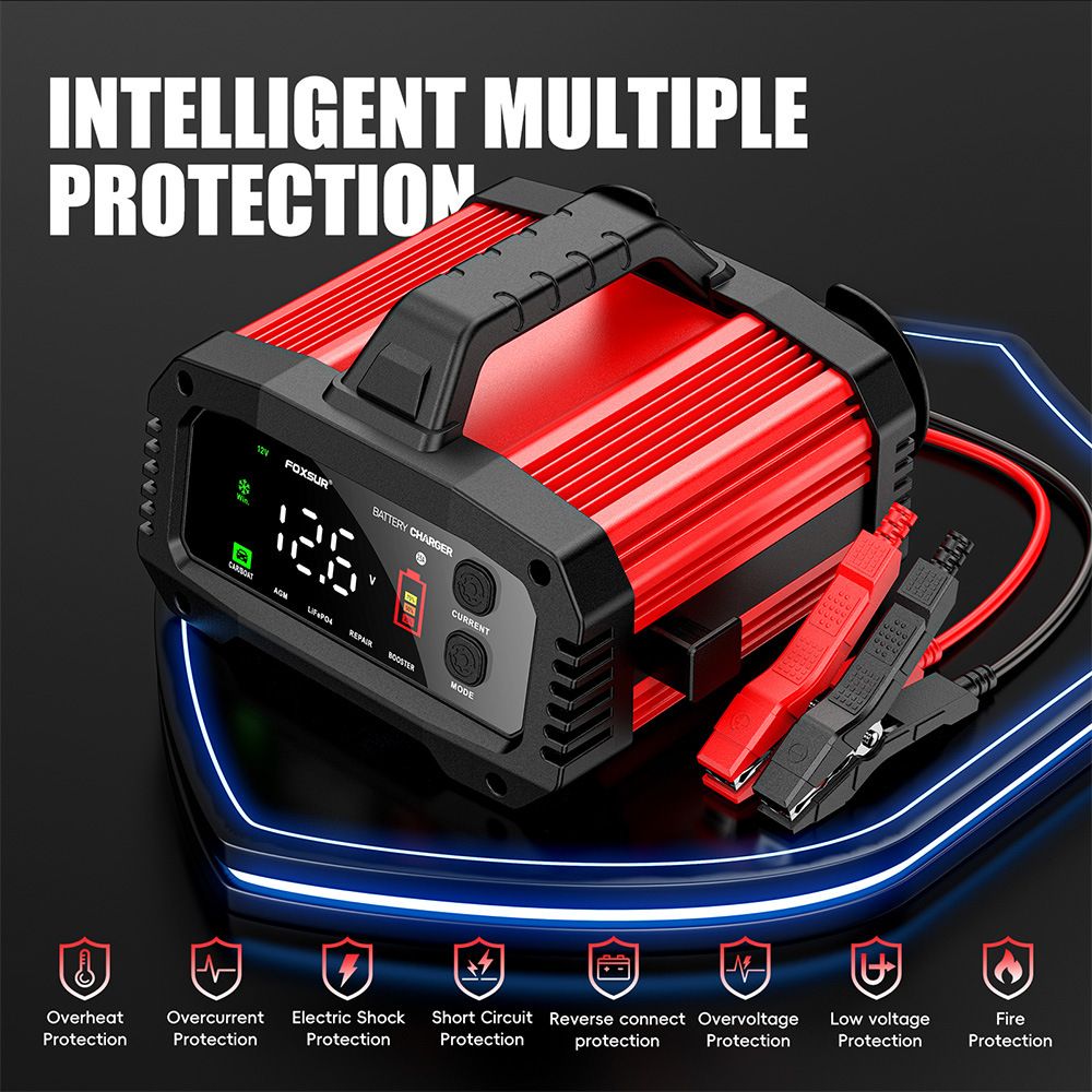 25A high-power portable 12V and 24V lithium iron lead-acid chargers for cars, ships and motorcycles  FPT-250