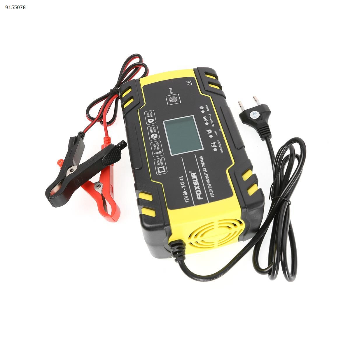 Motorcycle car battery charger 12V 24V truck repair charger AGM charger（EU） Car Appliances FBC122408D