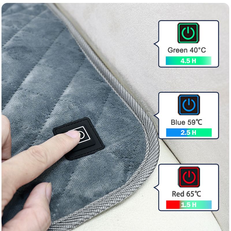 Multifunctional cushion Heated Yoga cushion Ultra-flexible fabric carbon fiber heating heated picnic cushion 110*70CM USB portable  1