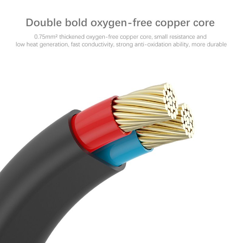 Surface power extension cable, European standard pure copper cable AC cable, suitable for a 0.5-meter eight-hole charger  E170144