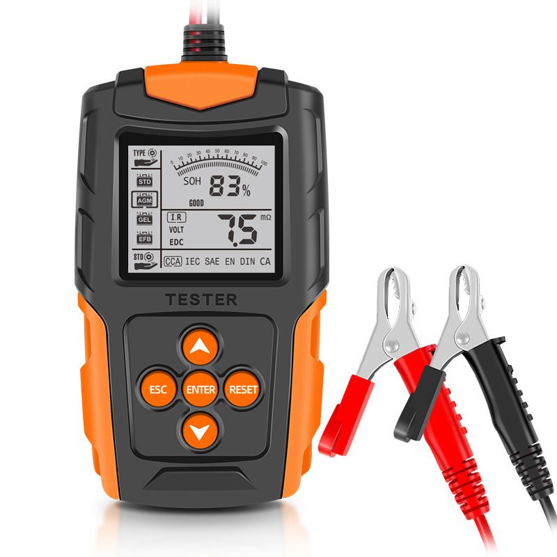 12V 24V Car battery tester  LCD Battery Analyzer Test Tool Digital Analyzer Tester for Car Truck Motorcycle SUV Boat and More  FBT200