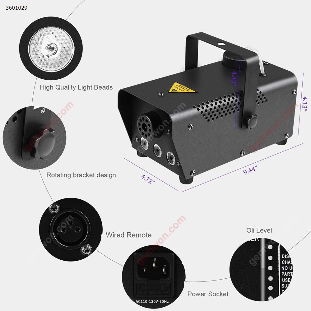 Fog Machine With LED Lights 500W Wireless Remote Control Smoke Machine For Wedding Christmas Halloween Birthday Party LED Ltrip N/A