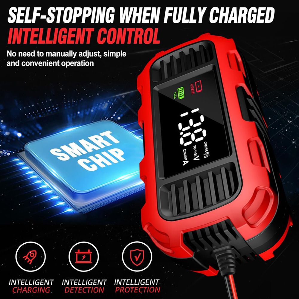 The 12V charger and maintenance device are used for motorcycle ATV and car 2A fully automatic trickle battery chargers  FBC1202E