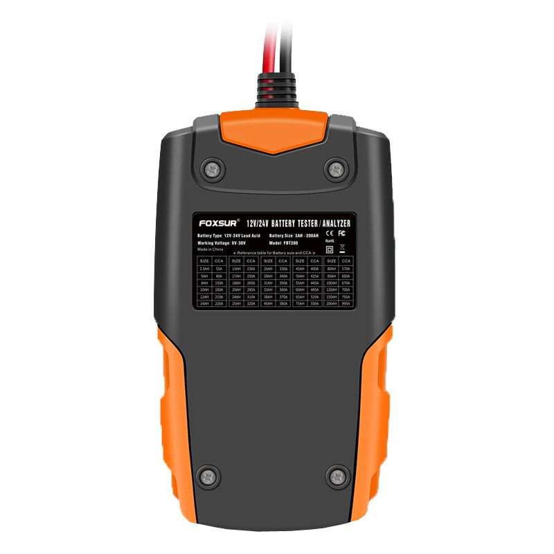 12V 24V Car battery tester  LCD Battery Analyzer Test Tool Digital Analyzer Tester for Car Truck Motorcycle SUV Boat and More  FBT200