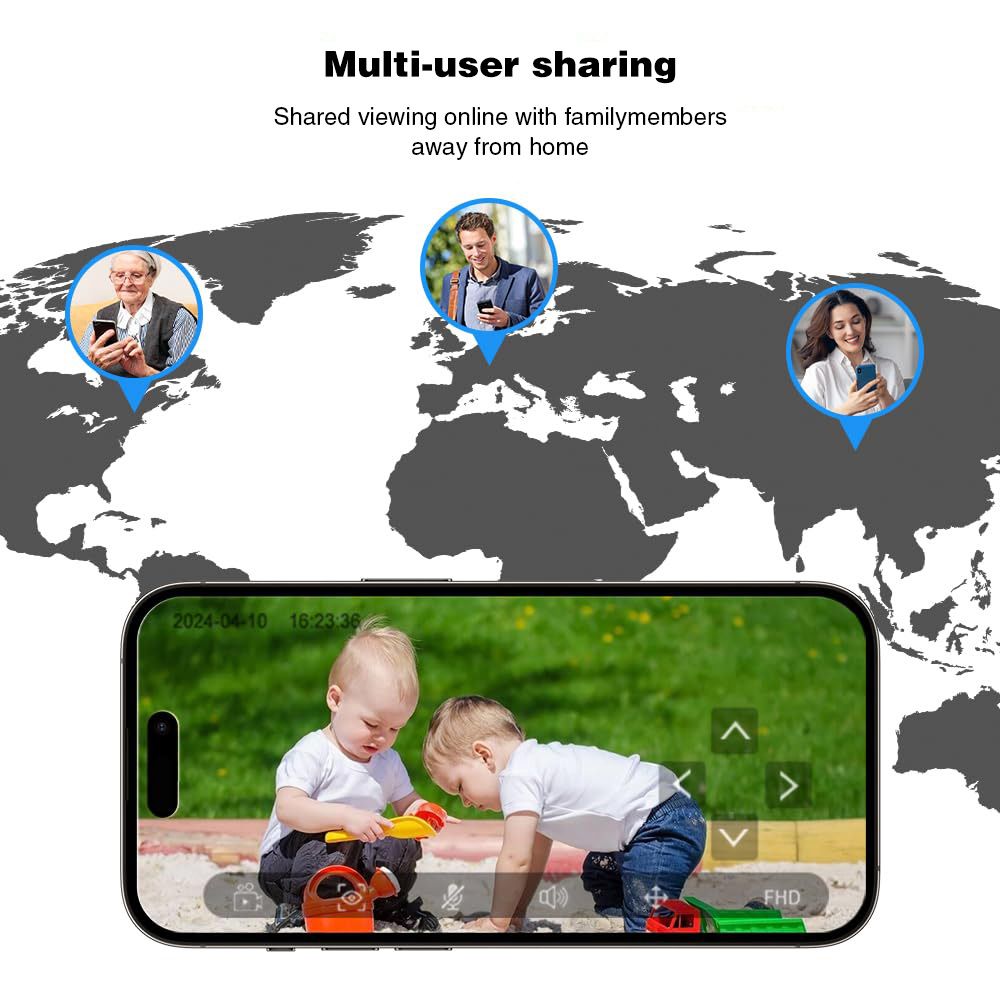 K30 dual-eye linkage camera, high-definition remote monitoring, 360-degree outdoor waterproof wireless monitoring, IP66 waterproof mobile monitoring, two-way intercom, full-color night vision APP, OKAM PRO, suitable for homes, stores, supermarkets, factories and other places  K30