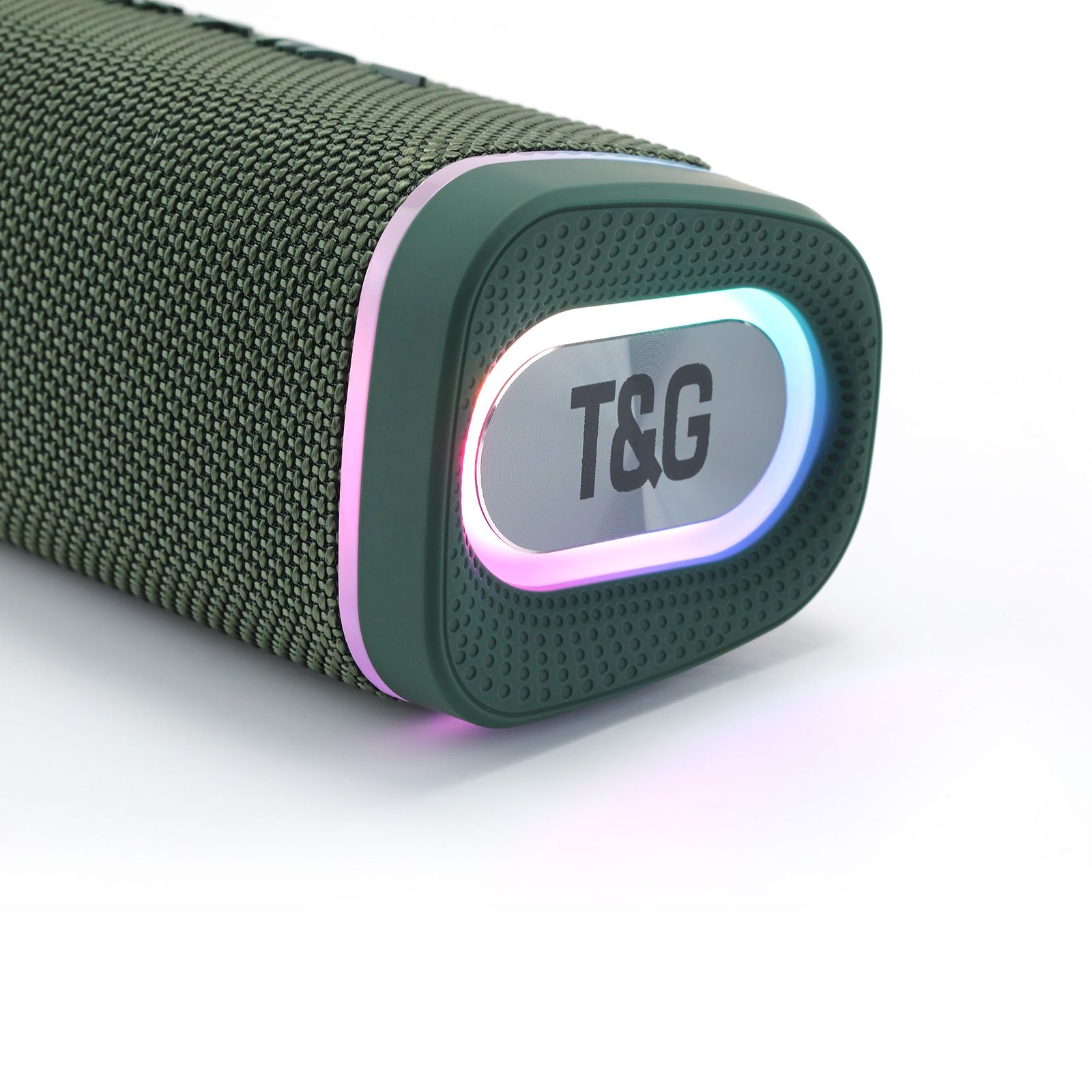 [Red] Magic LED light Bluetooth speaker Portable portable outdoor speaker low sound tape light Dual diaphragm speaker Lithium battery charging Bluetooth V5.3 Support TWS couplet  TG-375