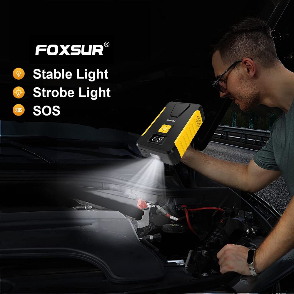 Multi-function Car Jump Starter Air Pump Portable Air Compressor Auto Tire Inflator Emergency Power Supply  FJS-950