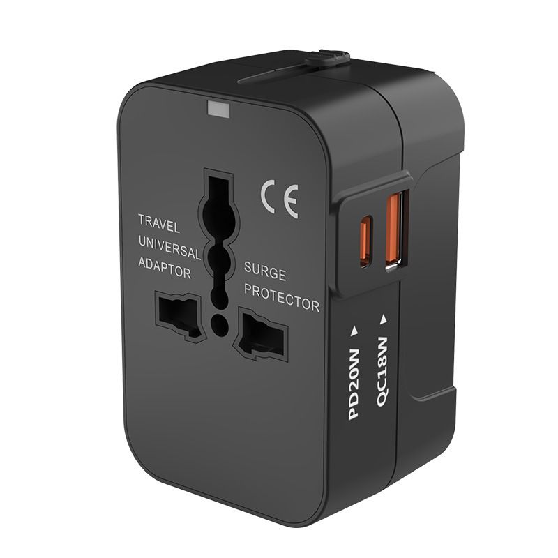 Global Plug Converter Universal Travel Plug TYPE-C PD20W+USB-A QC18W for UK AUS US EU  HHT202-PD