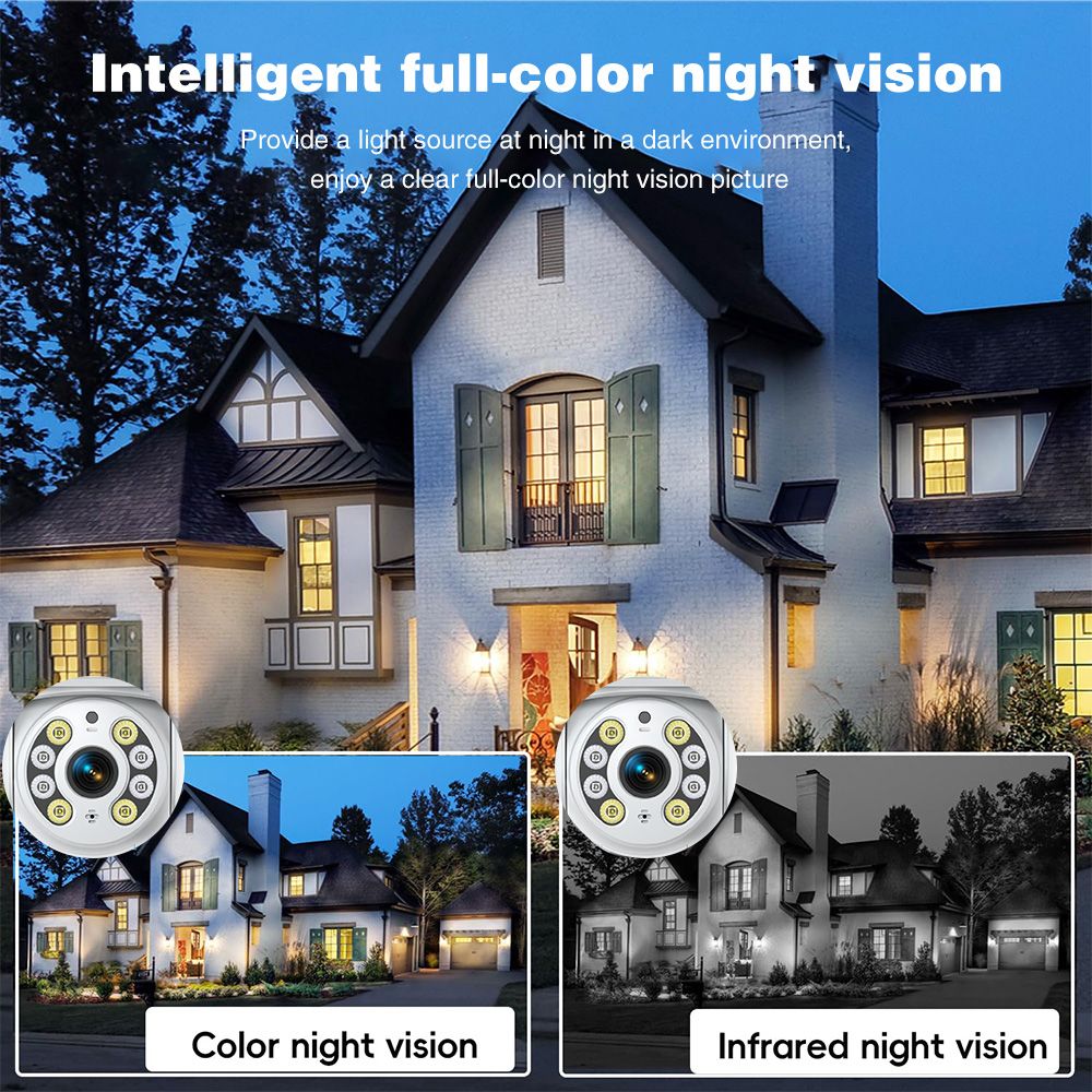 K30 dual-eye linkage camera, high-definition remote monitoring, 360-degree outdoor waterproof wireless monitoring, IP66 waterproof mobile monitoring, two-way intercom, full-color night vision APP, OKAM PRO, suitable for homes, stores, supermarkets, factories and other places  K30