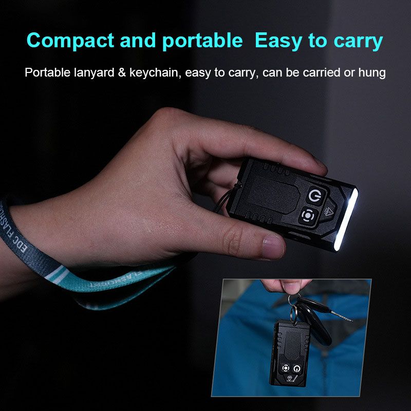 Aluminum alloy mini flashlight RGB seven color magnetic working light 365nm violet rechargeable flashlight three light sources 1000mah power type-c charging  EV15S