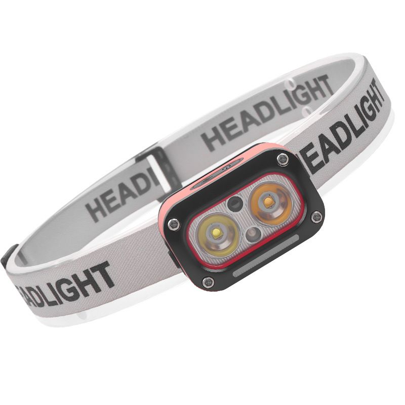 2*XTE three light source strong sensing headlamp USB charging outdoor night run LED lighting headlamp  YD-08