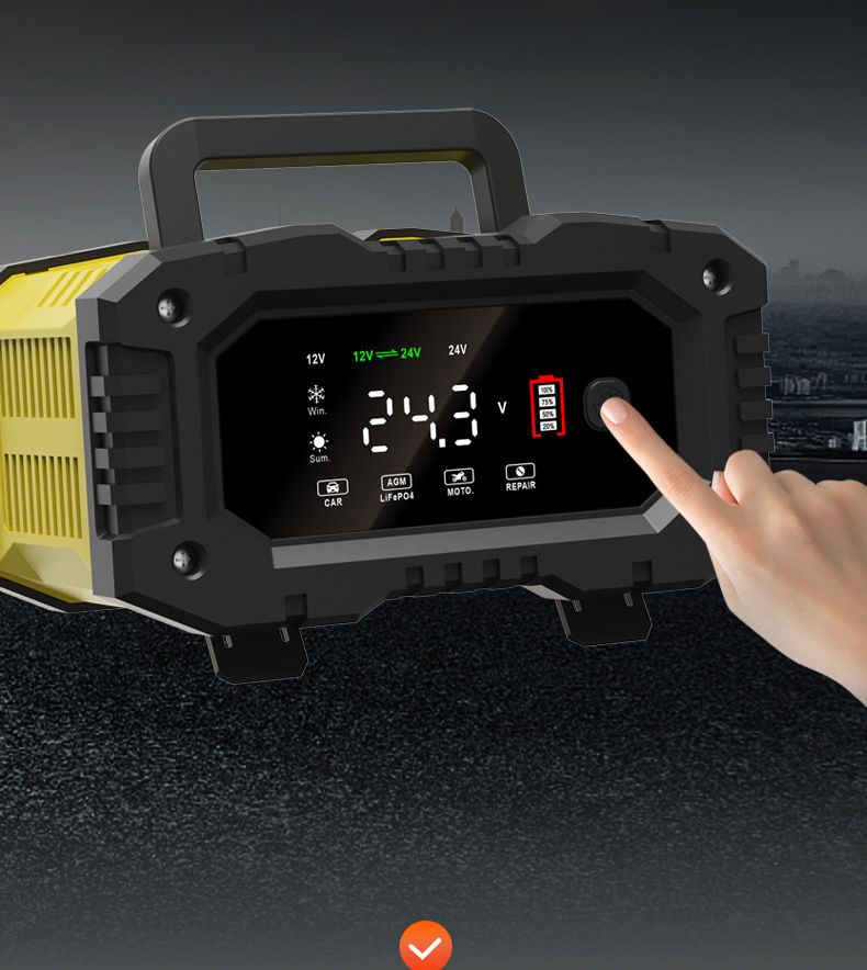 10A portable 12V 24V motorcycle battery charger, portable car battery charger  FPT-100