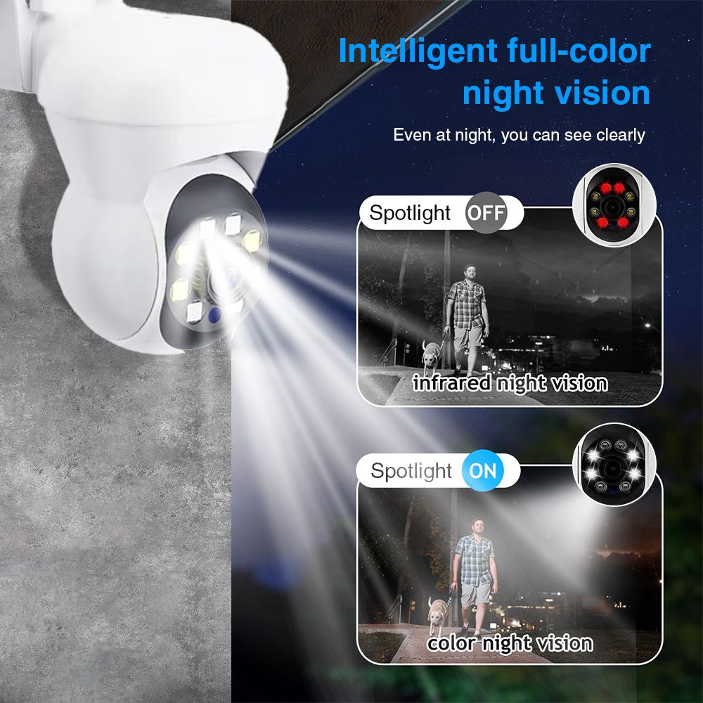 The K21 outdoor security camera is suitable for remote monitoring, high-definition 1080p, 92° viewing Angle, direct connection to WiFi, dual-light night vision, DC 5V power supply, and is applicable to homes, stores, supermarkets, factories and other places  K21