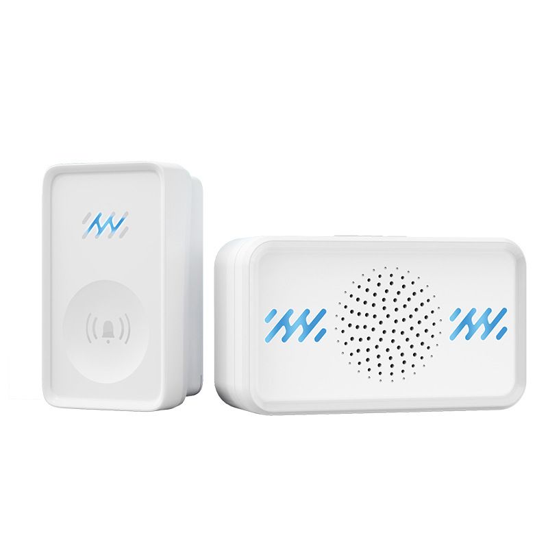 [White] Smart wireless doorbell DC household sensor elderly remote control pager music self-electric doorbell  ML100-11