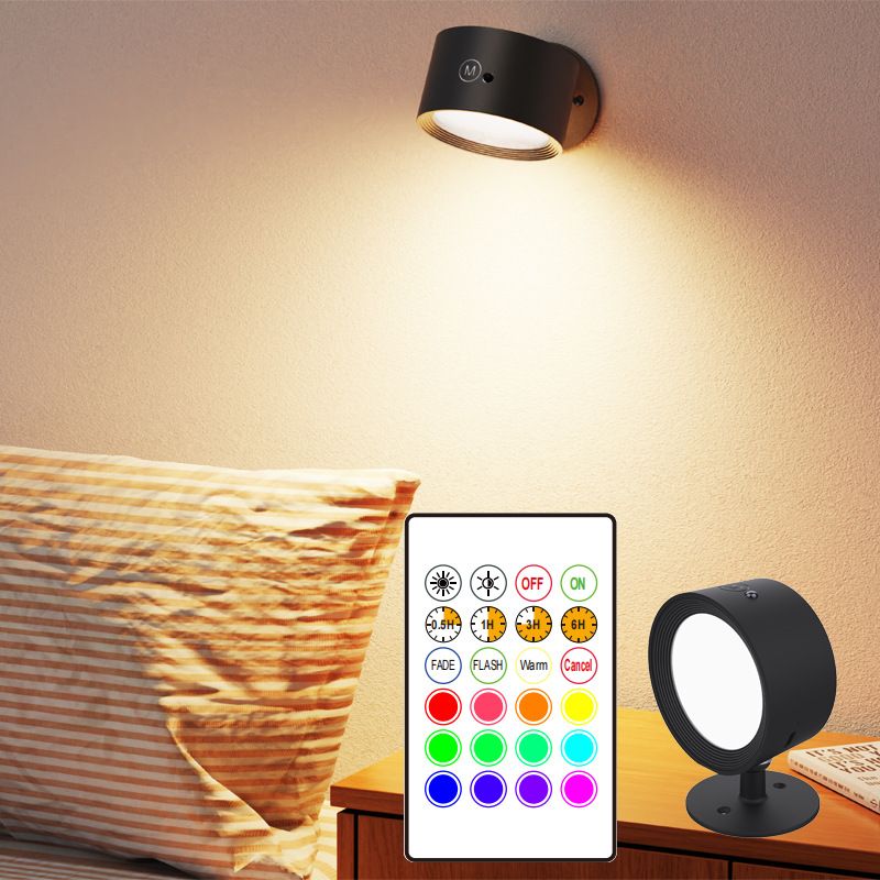 Household LED night light, supplementary light, bedroom atmosphere light, RGB indoor wall light, remote control, lithium battery charging, 1800mah (two sets)  K37