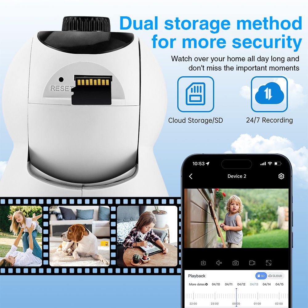 The K21 outdoor security camera is suitable for remote monitoring, high-definition 1080p, 92° viewing Angle, direct connection to WiFi, dual-light night vision, DC 5V power supply, and is applicable to homes, stores, supermarkets, factories and other places  K21
