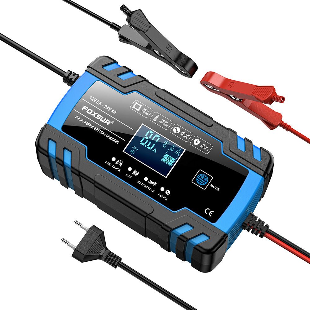 12V and 24V multi-functional intelligent charger, universal charger for motorcycles, cars and trucks, repair type charger  FBC122408D
