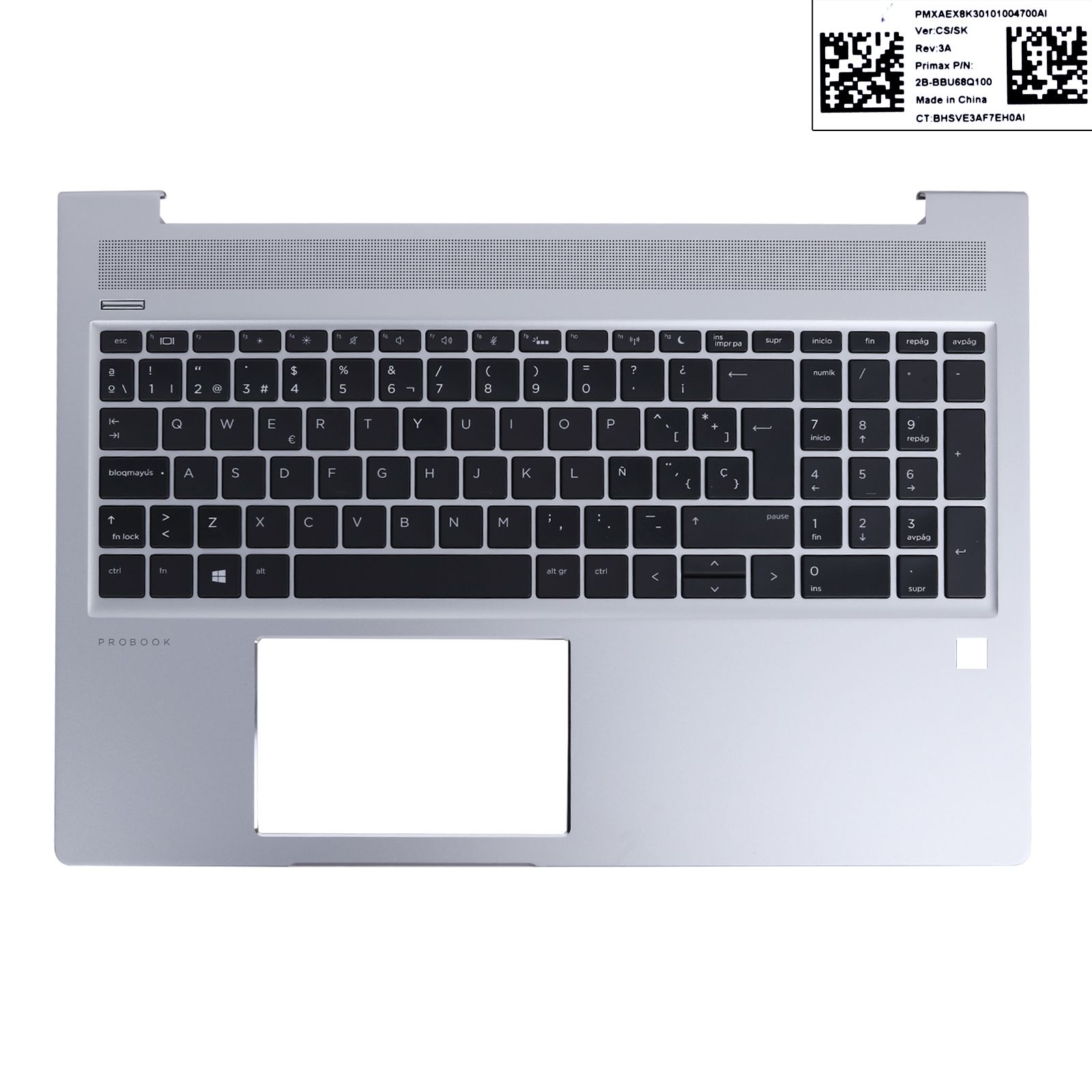 HP PROBOOK 450 G6 450 G7 455 G6 455 G7 455R G6 455R G7 palmres with SP keyboard case Upper cover Silver Cover N/S