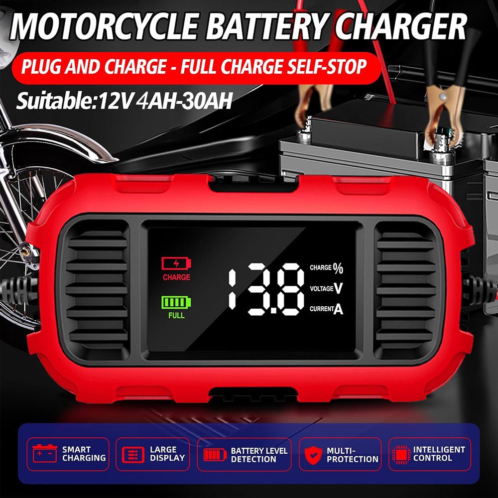 The 12V charger and maintenance device are used for motorcycle ATV and car 2A fully automatic trickle battery chargers  FBC1202E