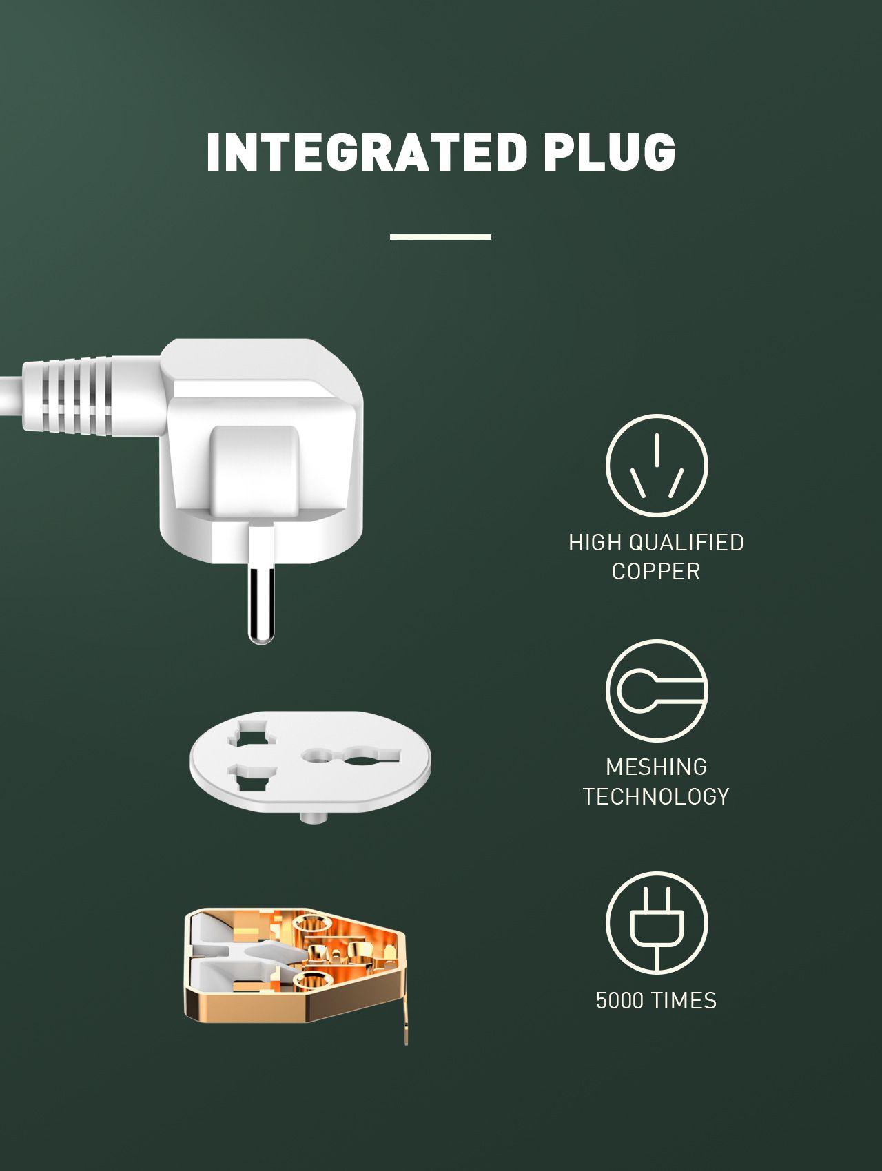 Independent switch universal strip USB power strip European standard American standard Expansion socket patch board Overload protection 2500W 5V/3.4A 4*USB-A 2 meter cable European standard  SC4408