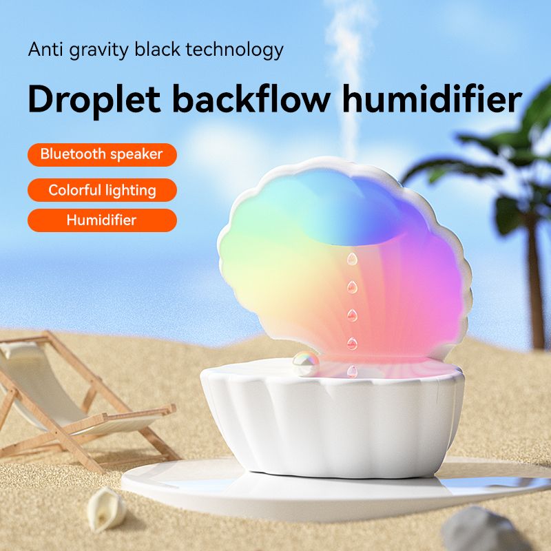 Shell Anti-gravity humidifier speaker Ultrasonic atomization Home office anti-gravity humidifier 550ml Fog volume Bluetooth 5.3 speaker Type-C charging 5V-2A plug  Y17