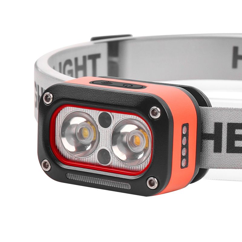 2*XTE three light source strong sensing headlamp USB charging outdoor night run LED lighting headlamp  YD-08