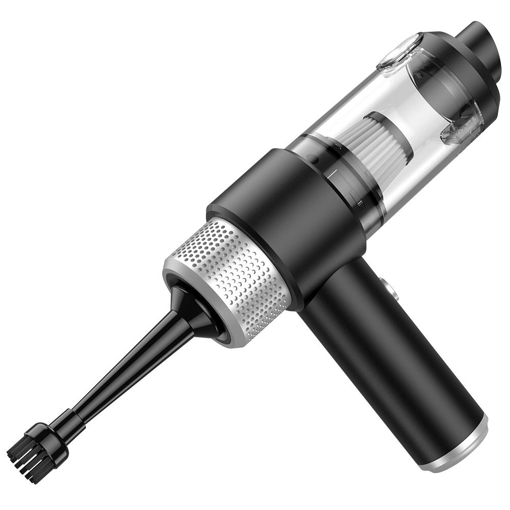 [Black] Wireless desktop car vacuum cleaner blowing suction integrated handheld dust blowing suction Small mini charging vacuum cleaner 6500PA super suction LED lighting 4000mha large capacity battery  LT-135