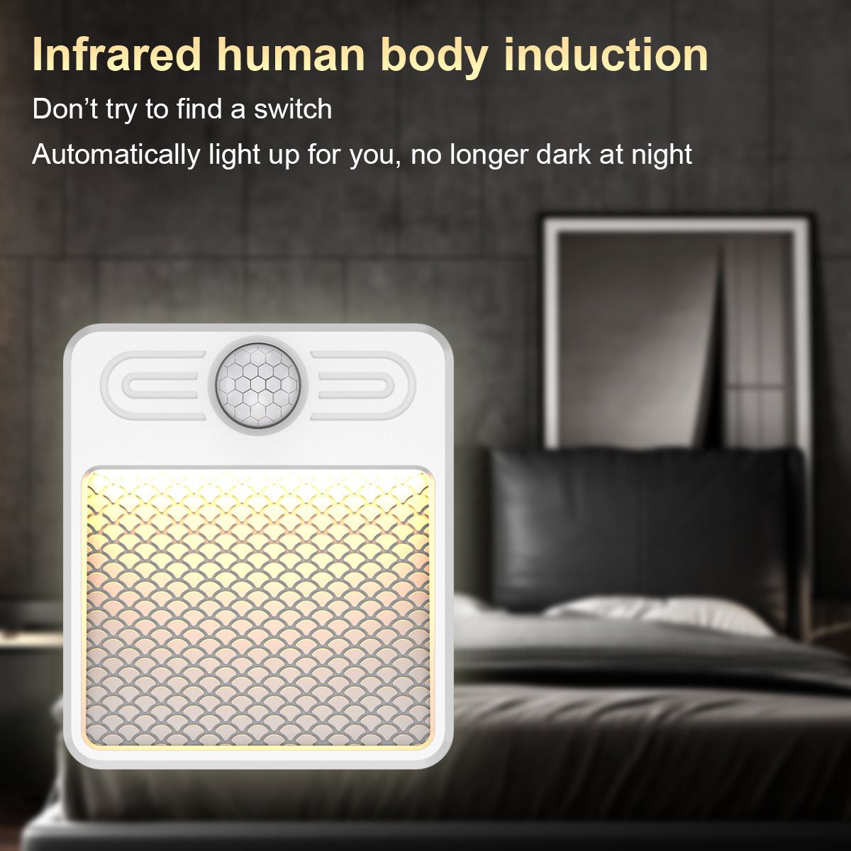 USB human body sensor cabinet light, LED night light, wardrobe light, infrared human body sensor light, staircase light, human body sensor 3 color temperature 3000/4000/6000K  XY08-11