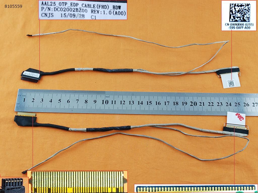 DELL Inspiron 5559 AAL25 15-5559 High 40pin LCD/LED Cable DC02002BZ00 0WNXWK