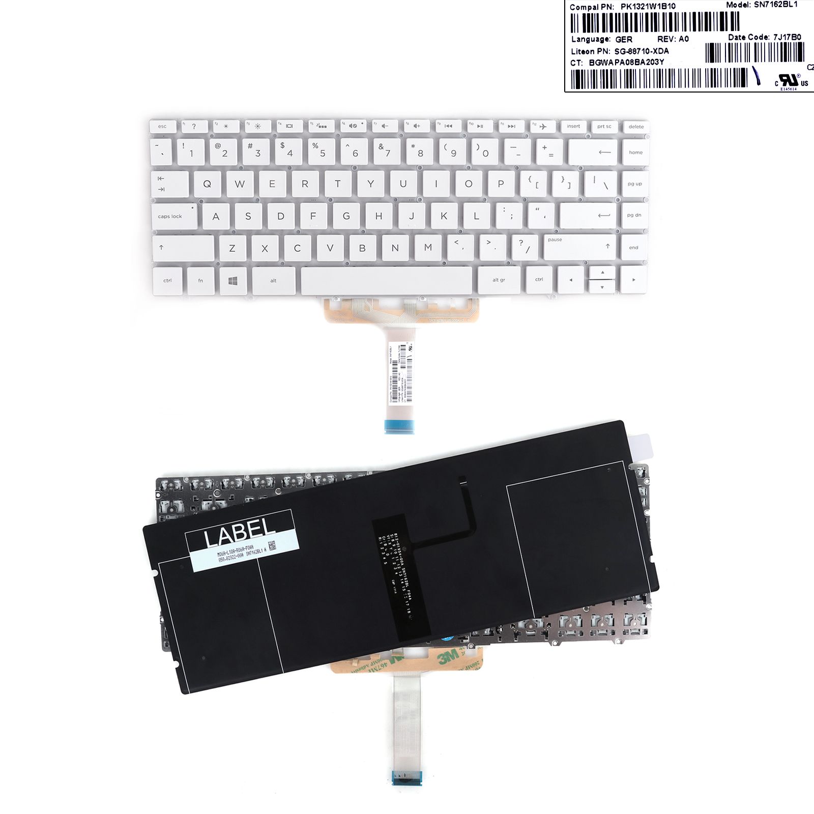  HP SPECTRE 13-AF13-af000TU 13-AF002TU 13-AF001TU White（Backlit ）  N/A