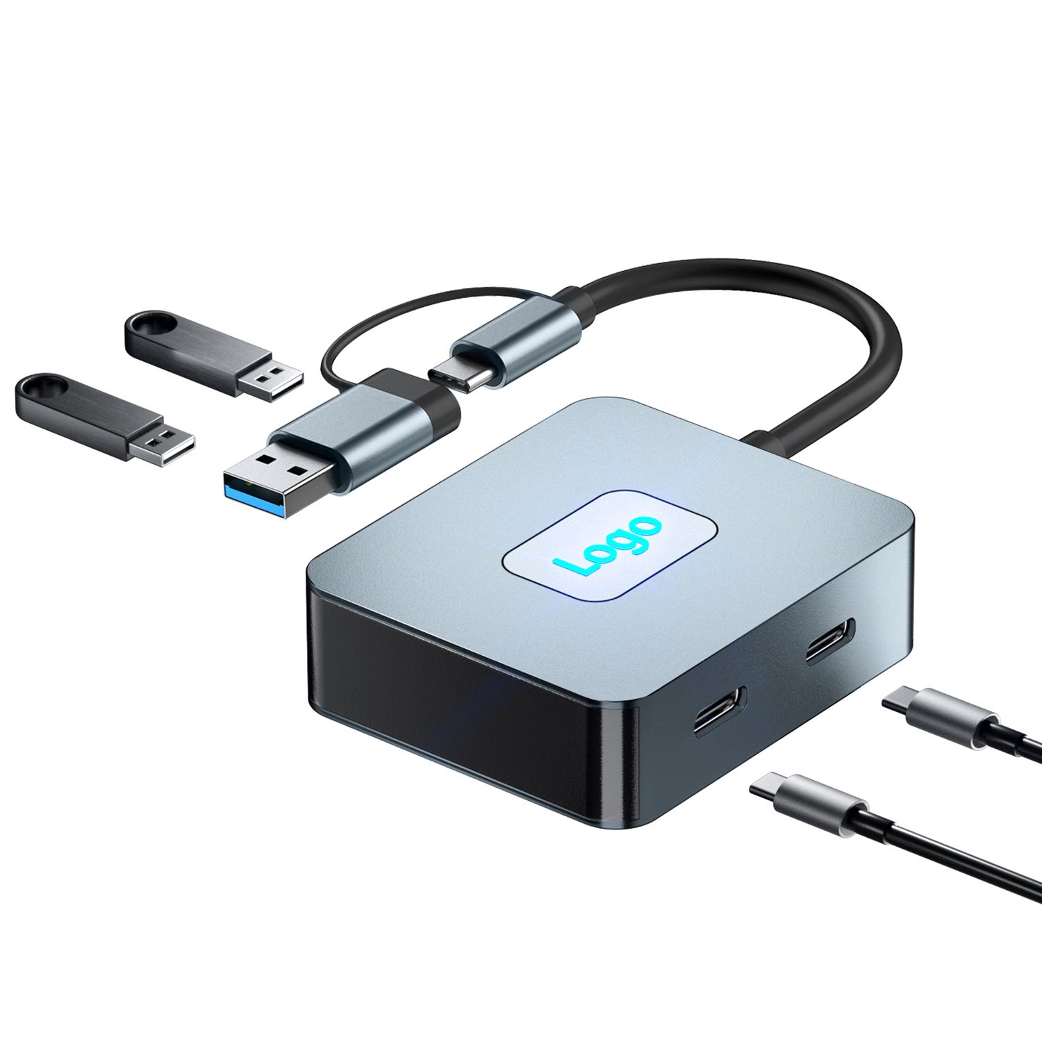 Notebook docking station four-in-one HUB type-c hub USB3.2*2 10Gbps+USB-C3.2*2  BYL-2320A