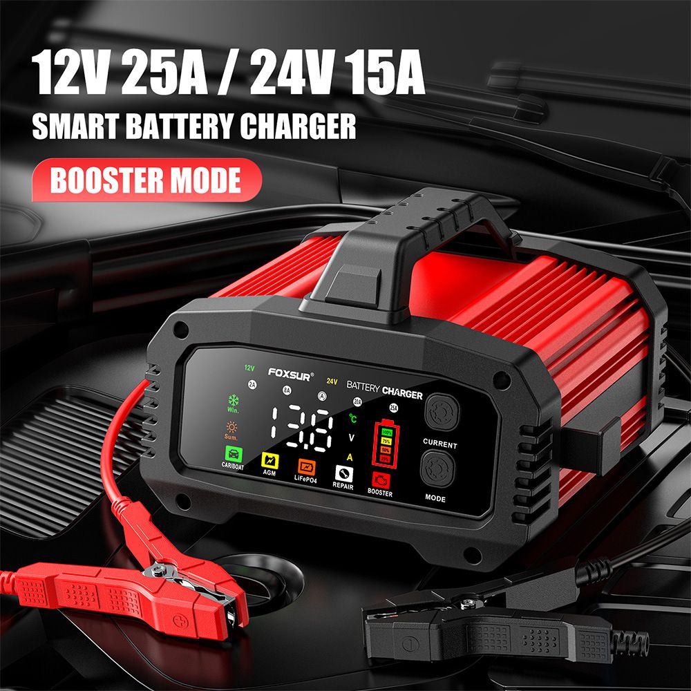 25A high-power portable 12V and 24V lithium iron lead-acid chargers for cars, ships and motorcycles  FPT-250