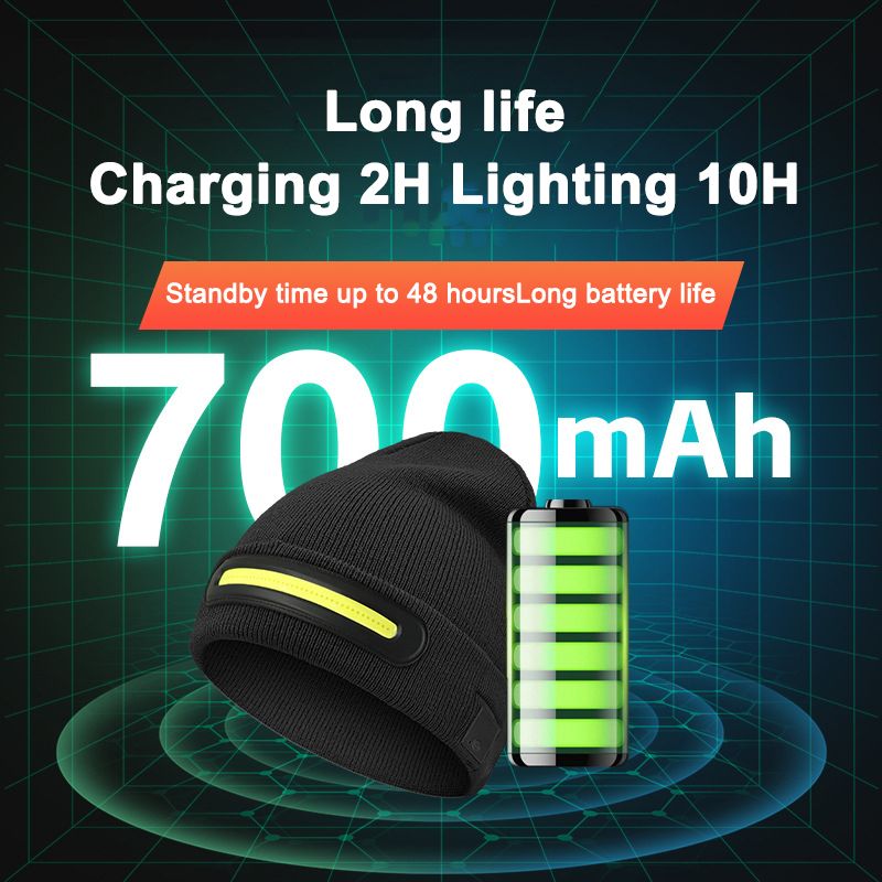 Strong lighting thermal cap Outdoor sports cold light cap LED lighting charging luminescent cap  M1-TD3