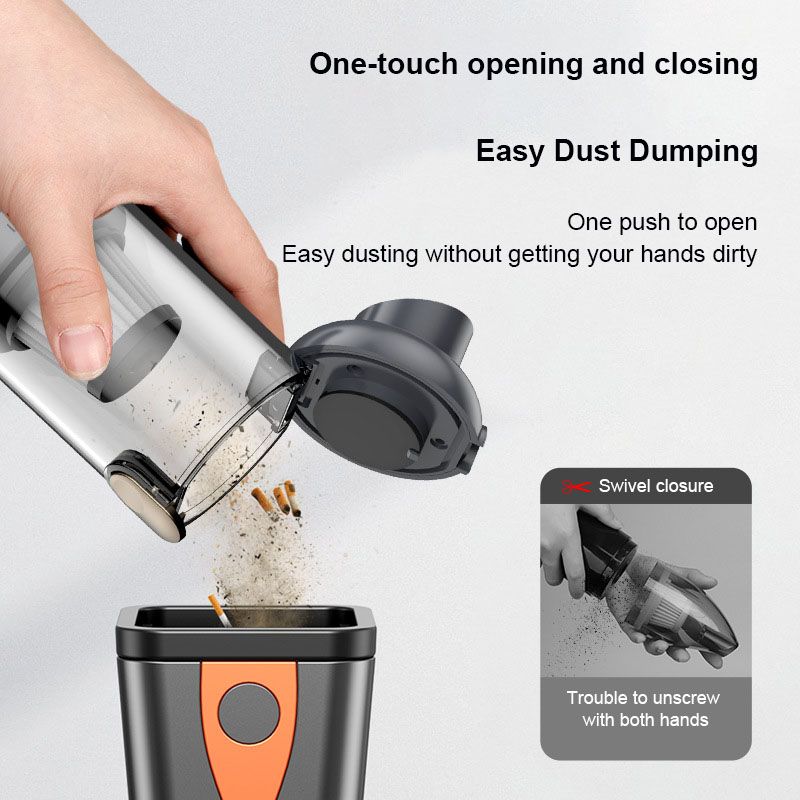 [Black] Wireless blowing and suction integrated vacuum cleaner One key dust Hand-held dust blower 45W high power 5500PA super suction car vacuum cleaner type-c charging  LT-126